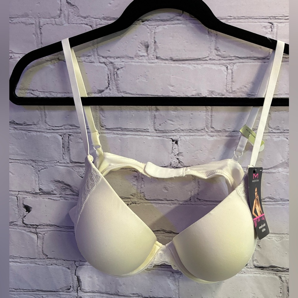5/$20 Maidenform Bra Sz 36B Lace Underwire White Lingerie Comfort Devotion NWT